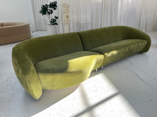 - Bespoke Olive Velvet Modular Sofa