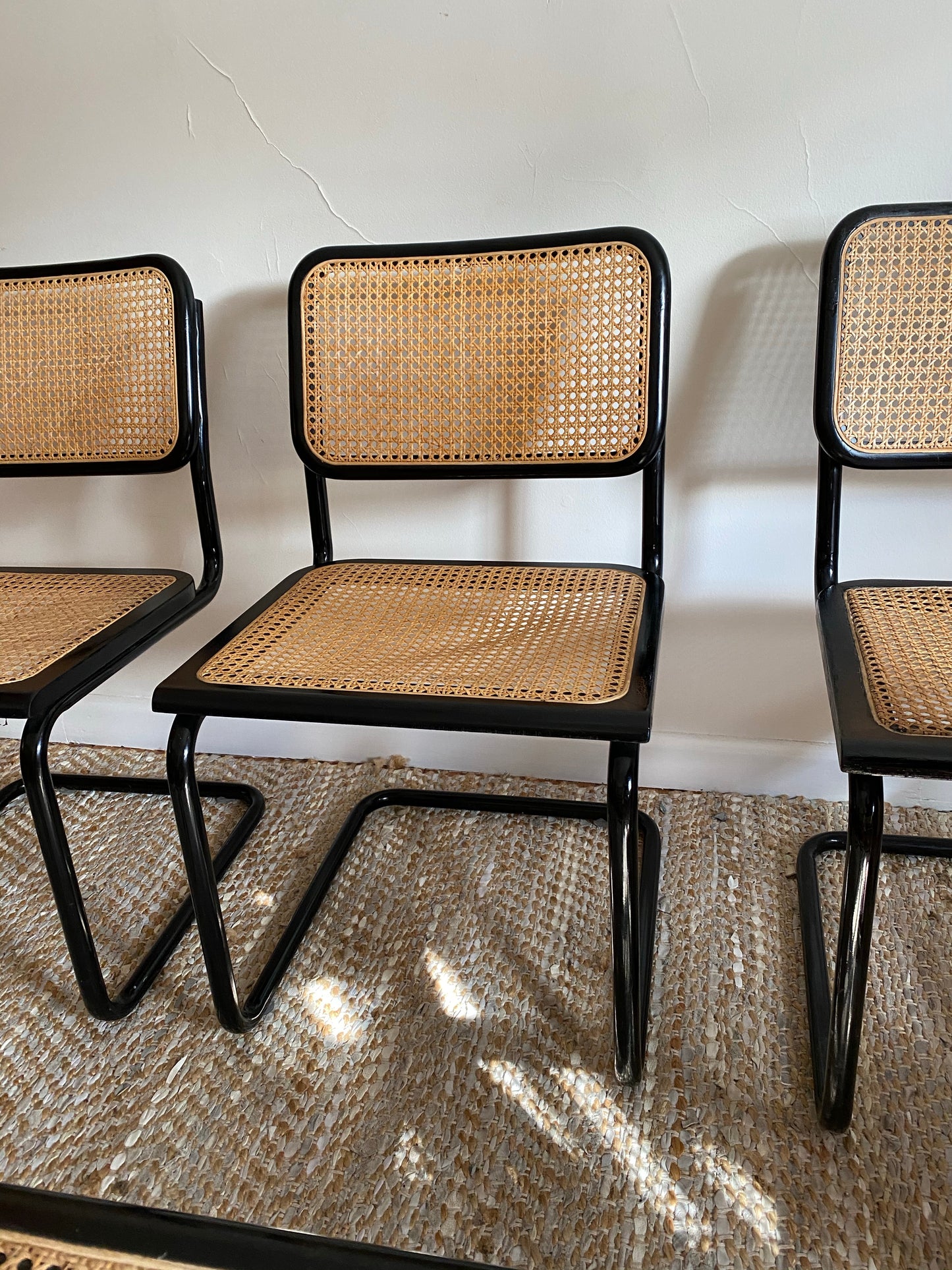 Set of 6 Black Cesca Chairs