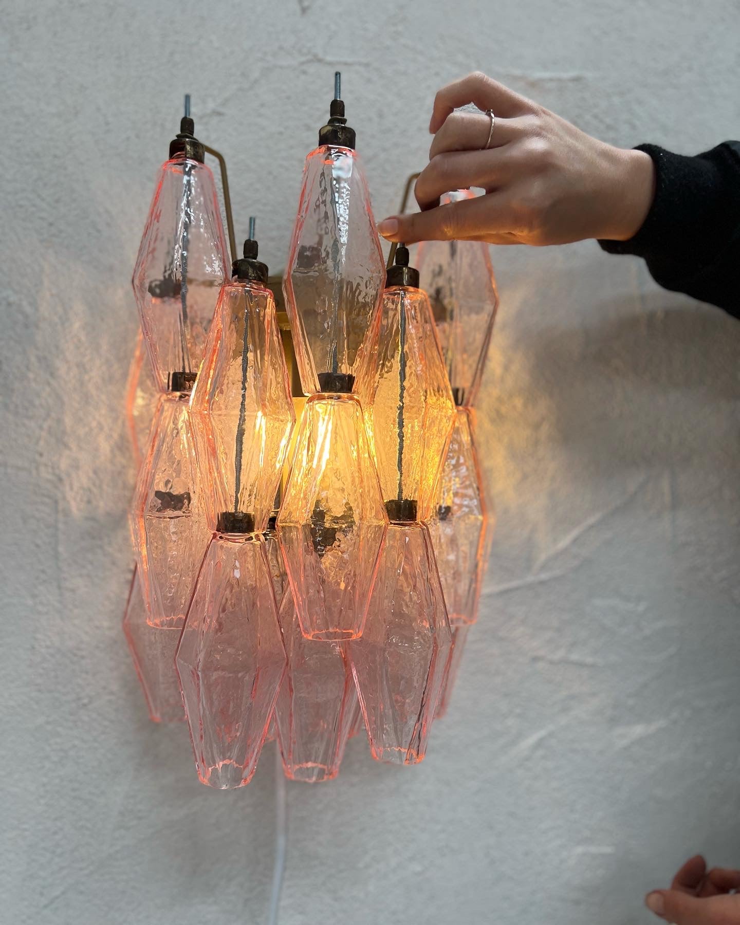 - Murano Poliedri Sconce PINK