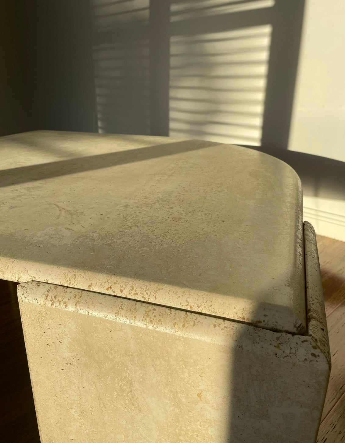 Teardrop Traverting Coffee Table