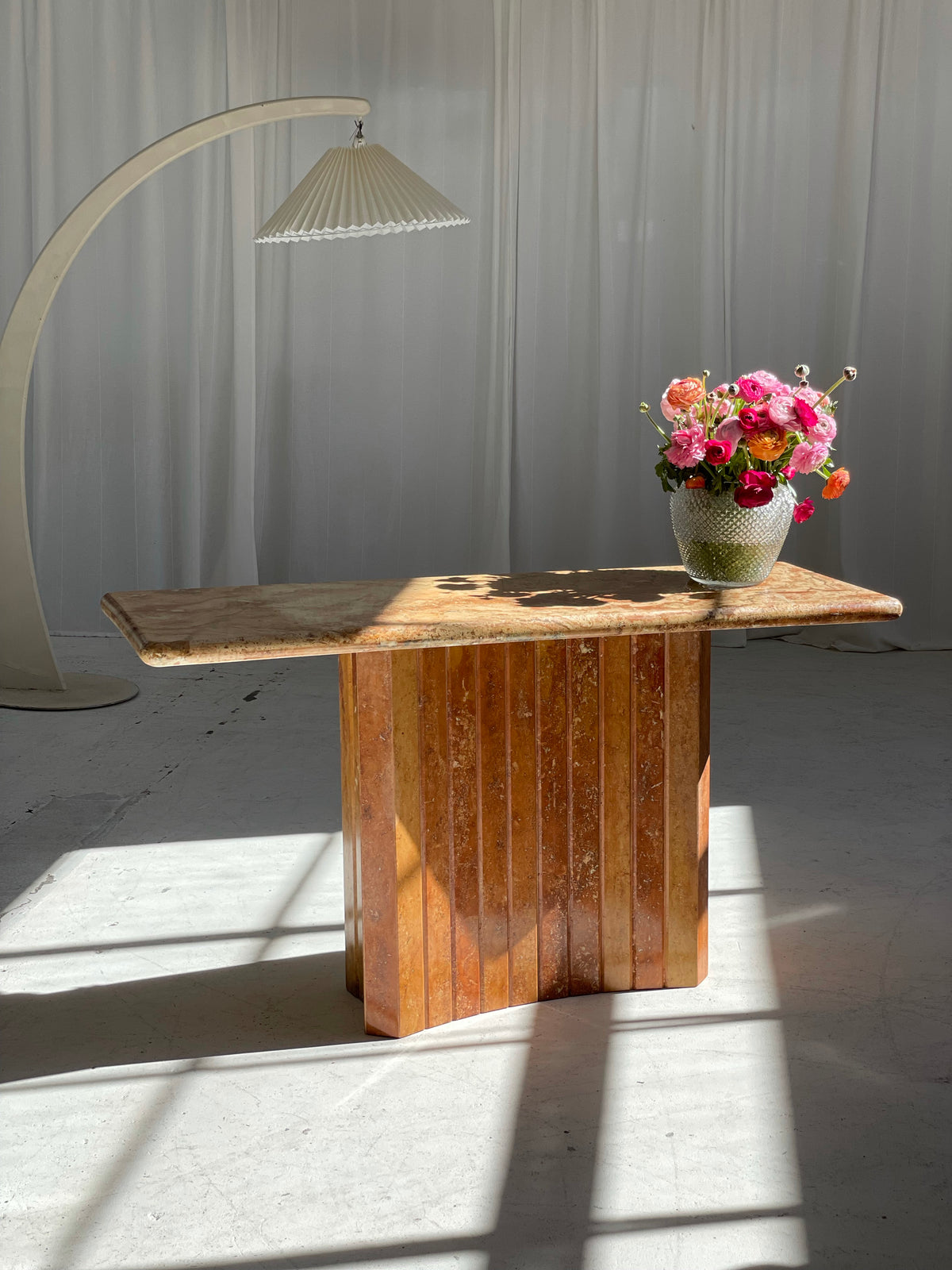 Orange Marble Hall Table