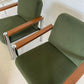 Vintage Teak and Chrome Sebel Armchairs
