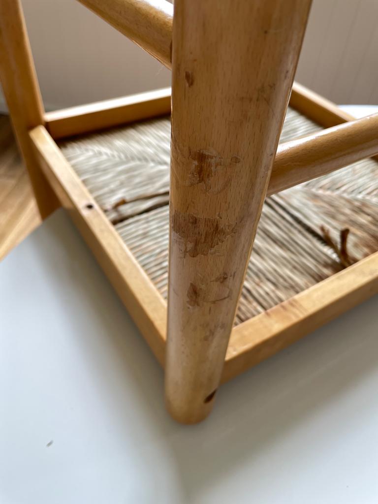 Vintage timber rush dining chairs