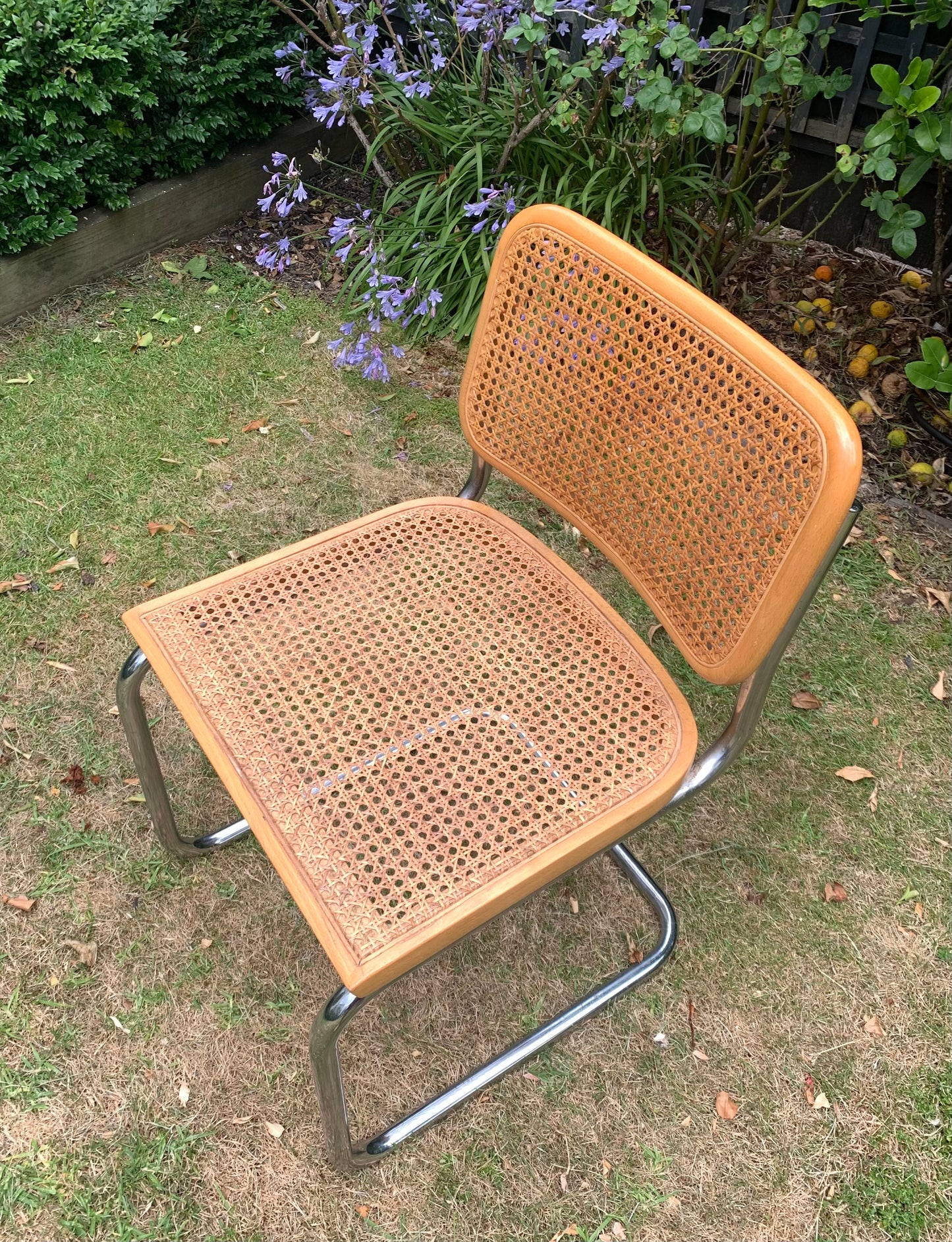 Set of 6 Marcel Breuer Cesca B32 Dining Chairs, Made in Italy