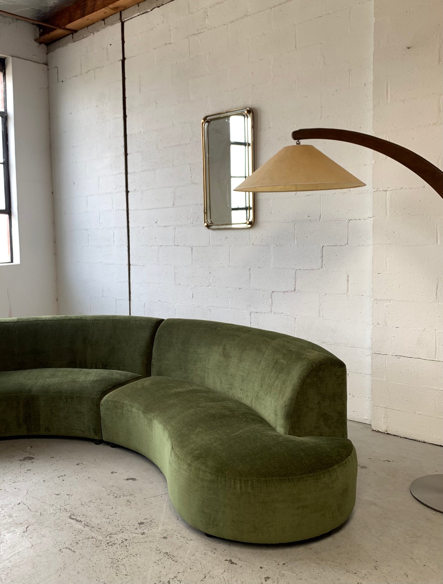 Bespoke Velvet Modular in Deep Botanical Green