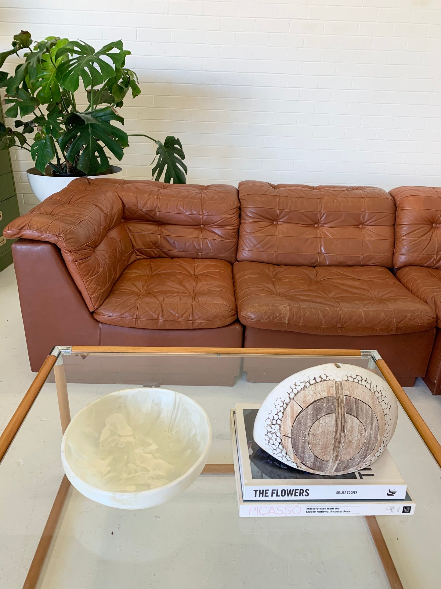 Vintage Leather Modular Sofa