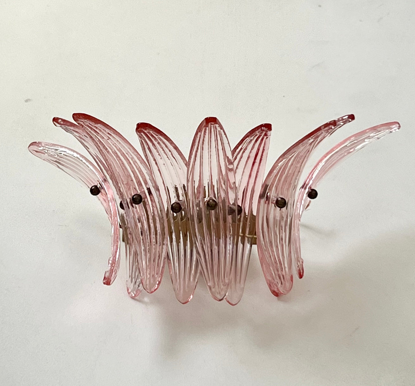 - Pink Murano Palmette Sconce, Italy - Two Available