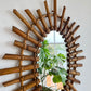 Vintage Italian Bamboo Mirror