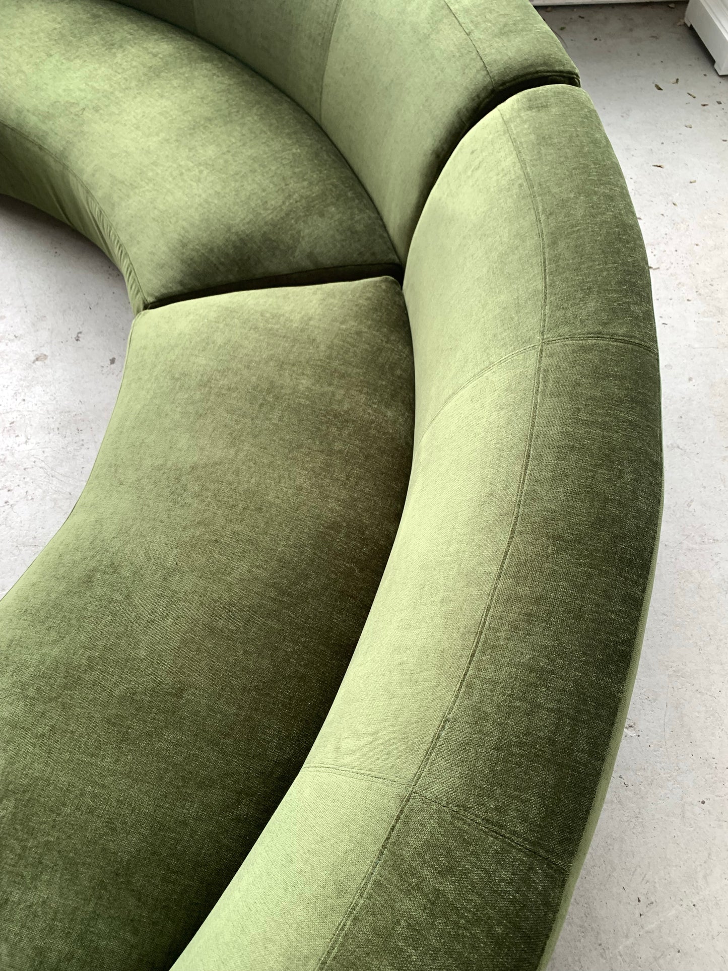 Bespoke Velvet Modular in Deep Botanical Green