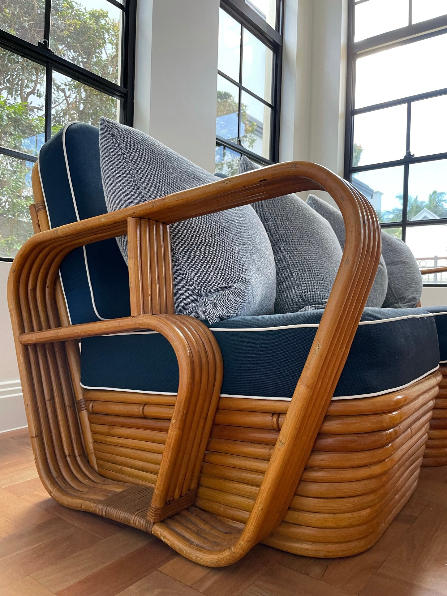 1950s Tropical Deco Pretzel Sofa