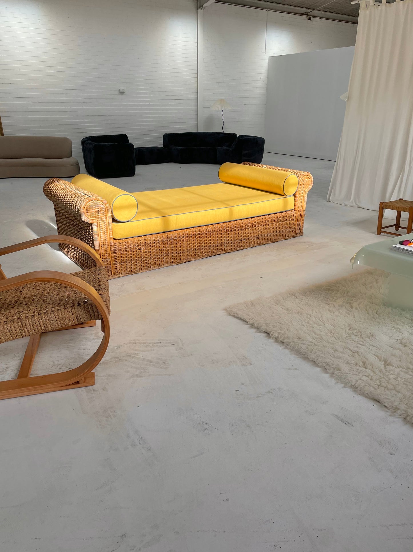 Vintage Rattan Daybed