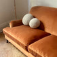 - Custom British Howard & Sons-Style Sofa in Ginger Velvet