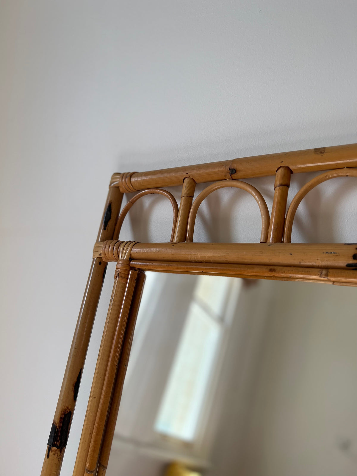 Vintage Cane Mirror