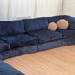 - Bespoke Curved Midnight Chenille Modular Sofa