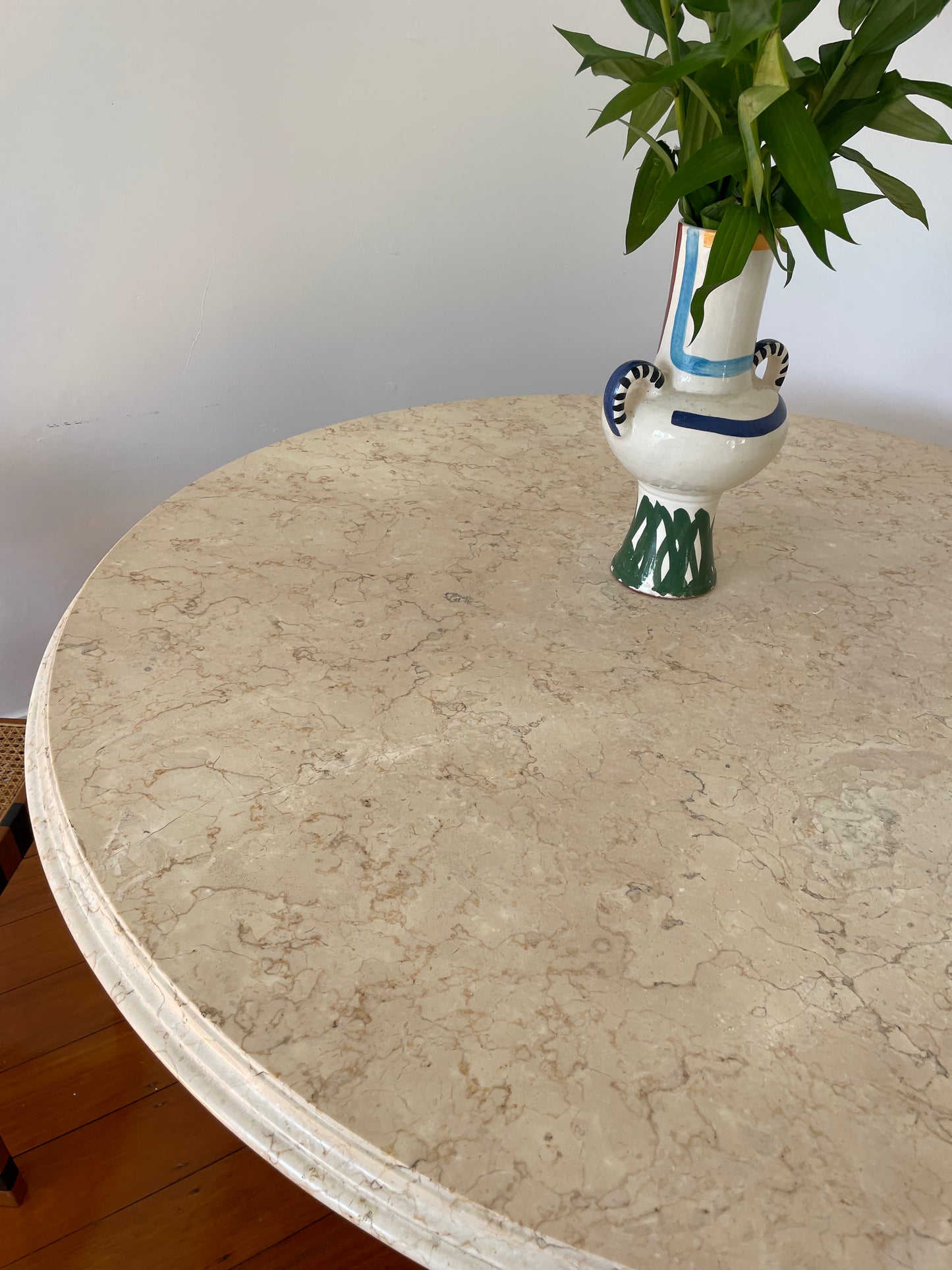 Large Vintage Marble Dining Table