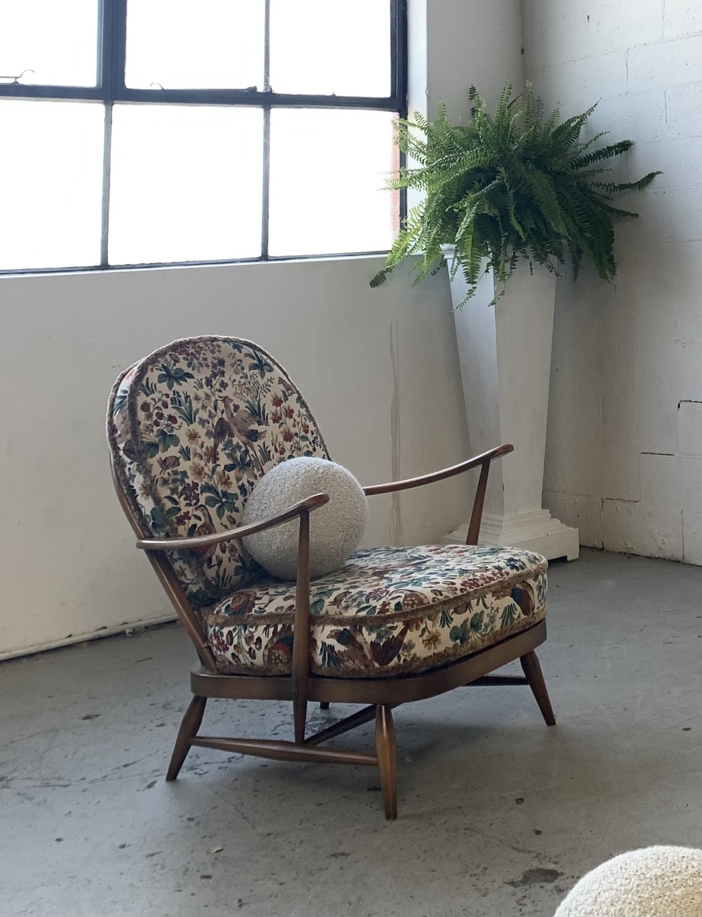 Elm Wood Armchair by Ercol, UK - One Left