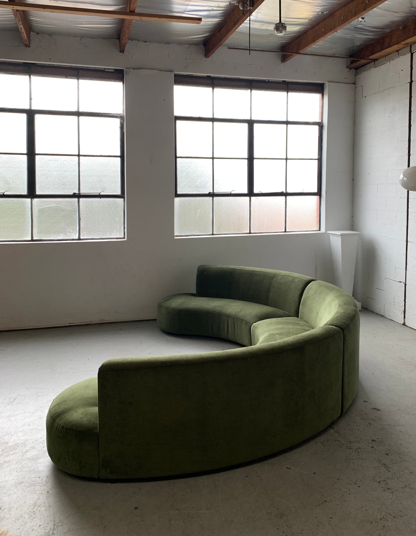 Bespoke Velvet Modular in Deep Botanical Green