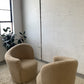 Vladimir Kagan-Style Swivel Chair in Wool Boucle - Two Available