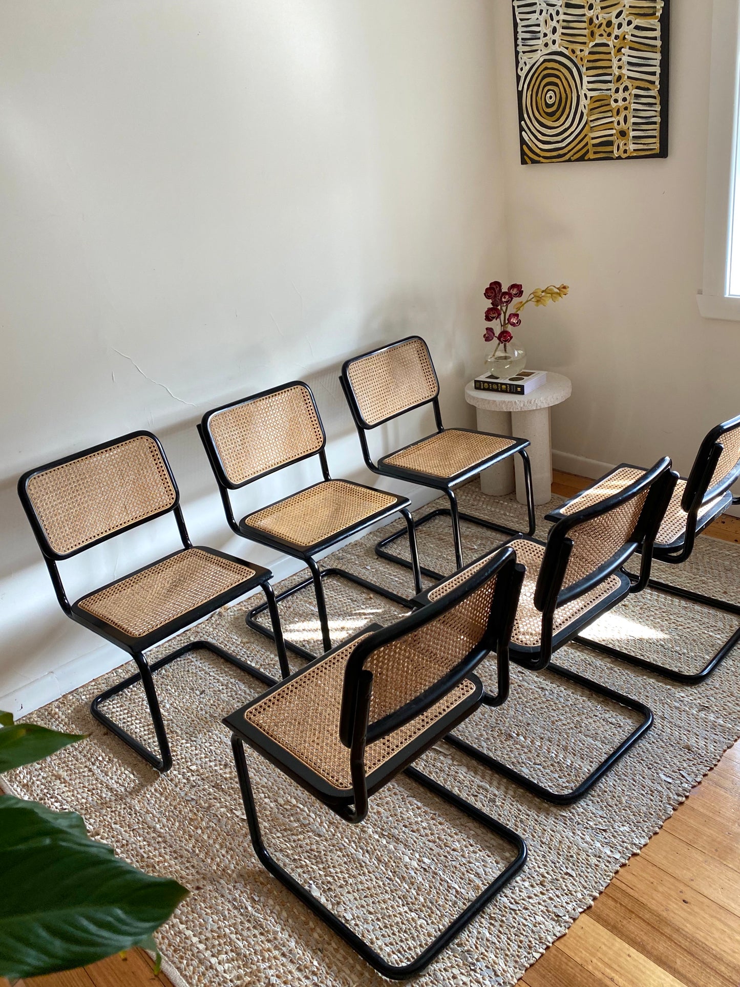 Set of 6 Black Cesca Chairs