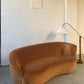 Bespoke Curved Sofa in Ginger Velvet