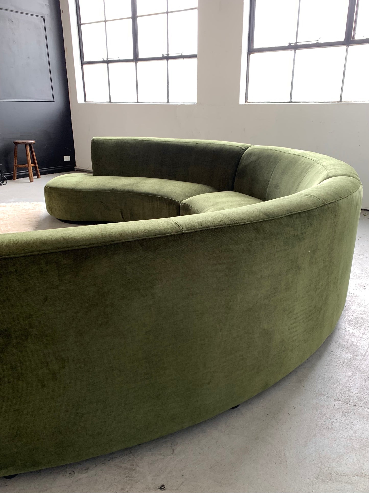 Bespoke Velvet Modular in Deep Botanical Green