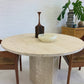 Vintage Unfilled Travertine Dining Table