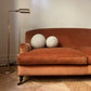 - Custom British Howard & Sons-Style Sofa in Ginger Velvet