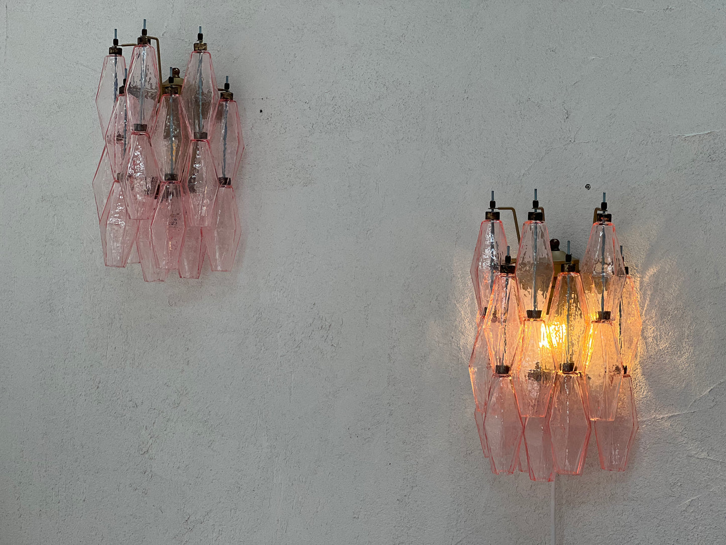 - Murano Poliedri Sconce PINK