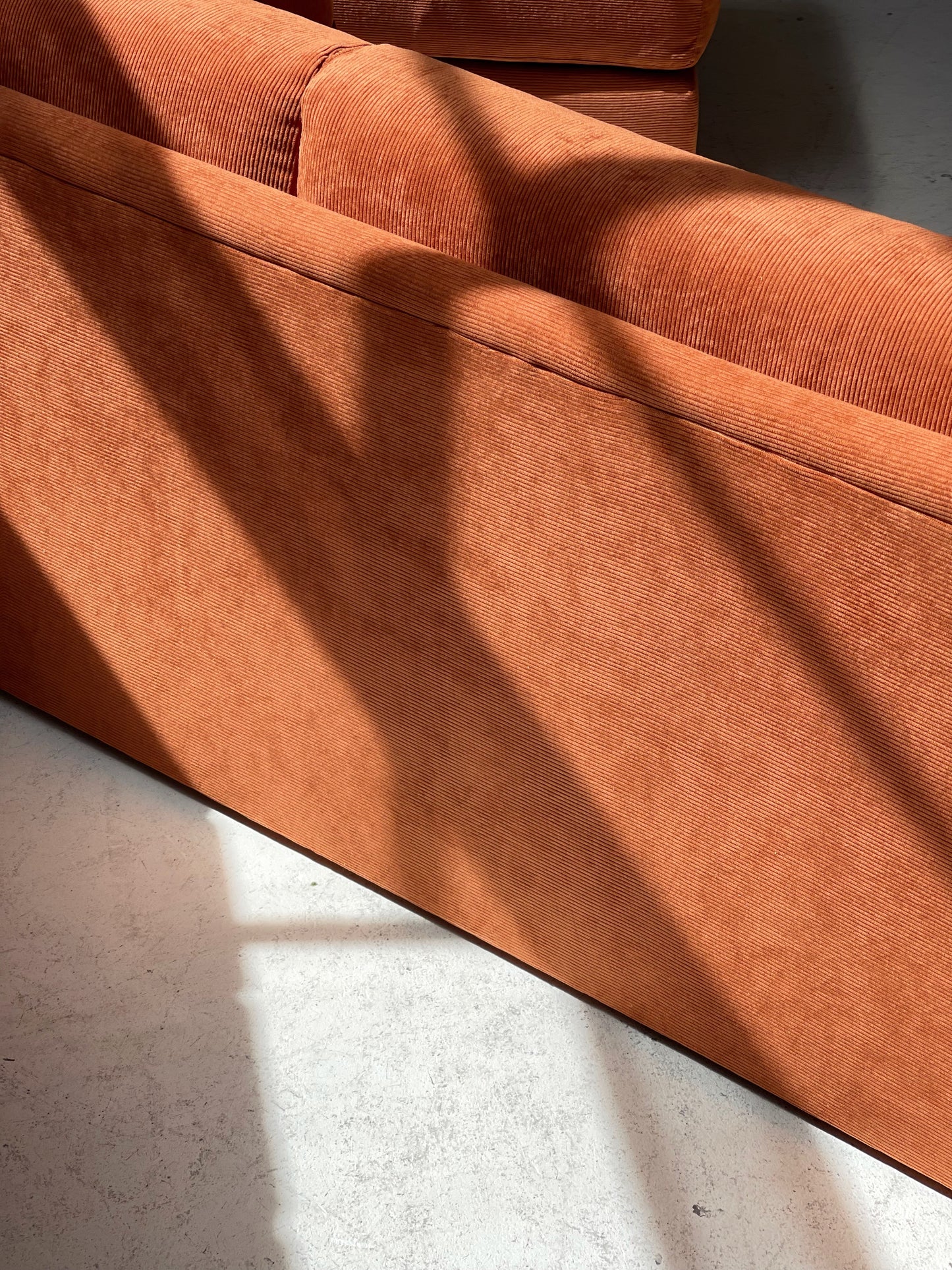 Rust Corduroy Vintage Modular Sofa