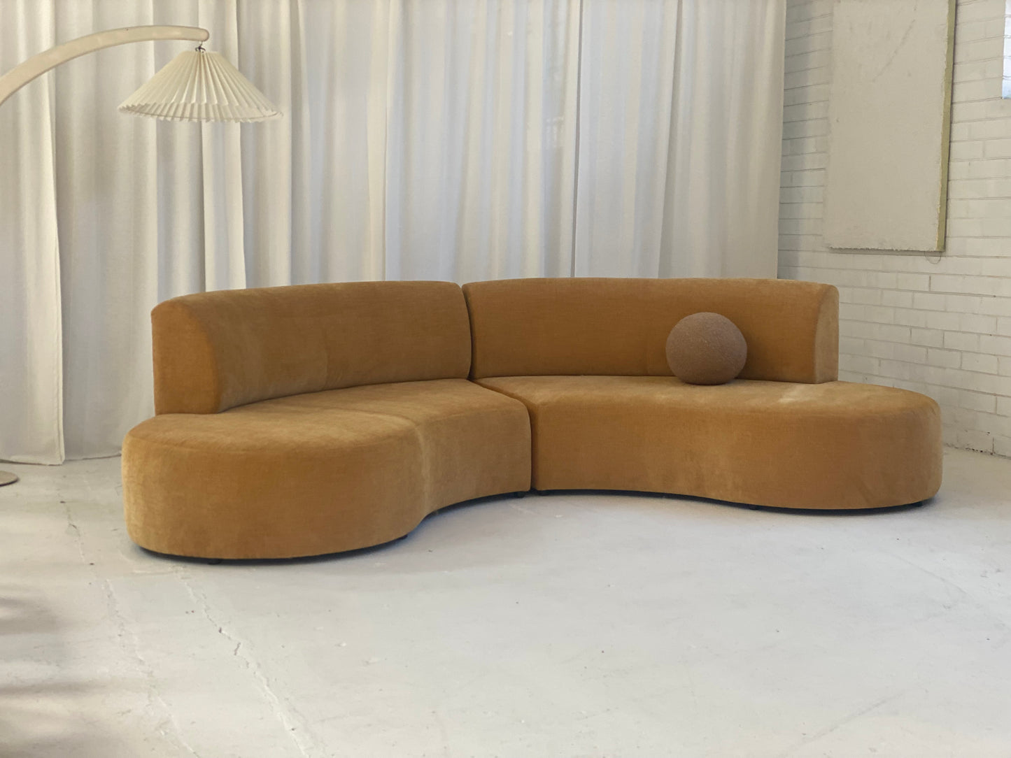 Bespoke Mustard Curvy Modular Sofa