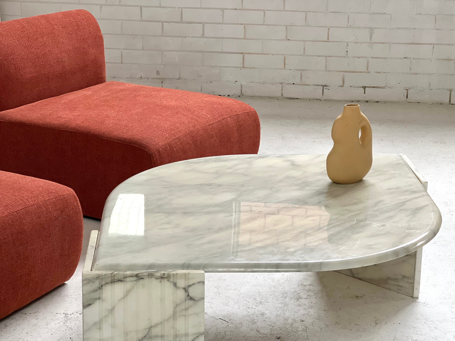 Vintage Marble Tear Drop Coffee Table