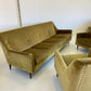 Beautiful Mid Century Gold Velvet Sofa