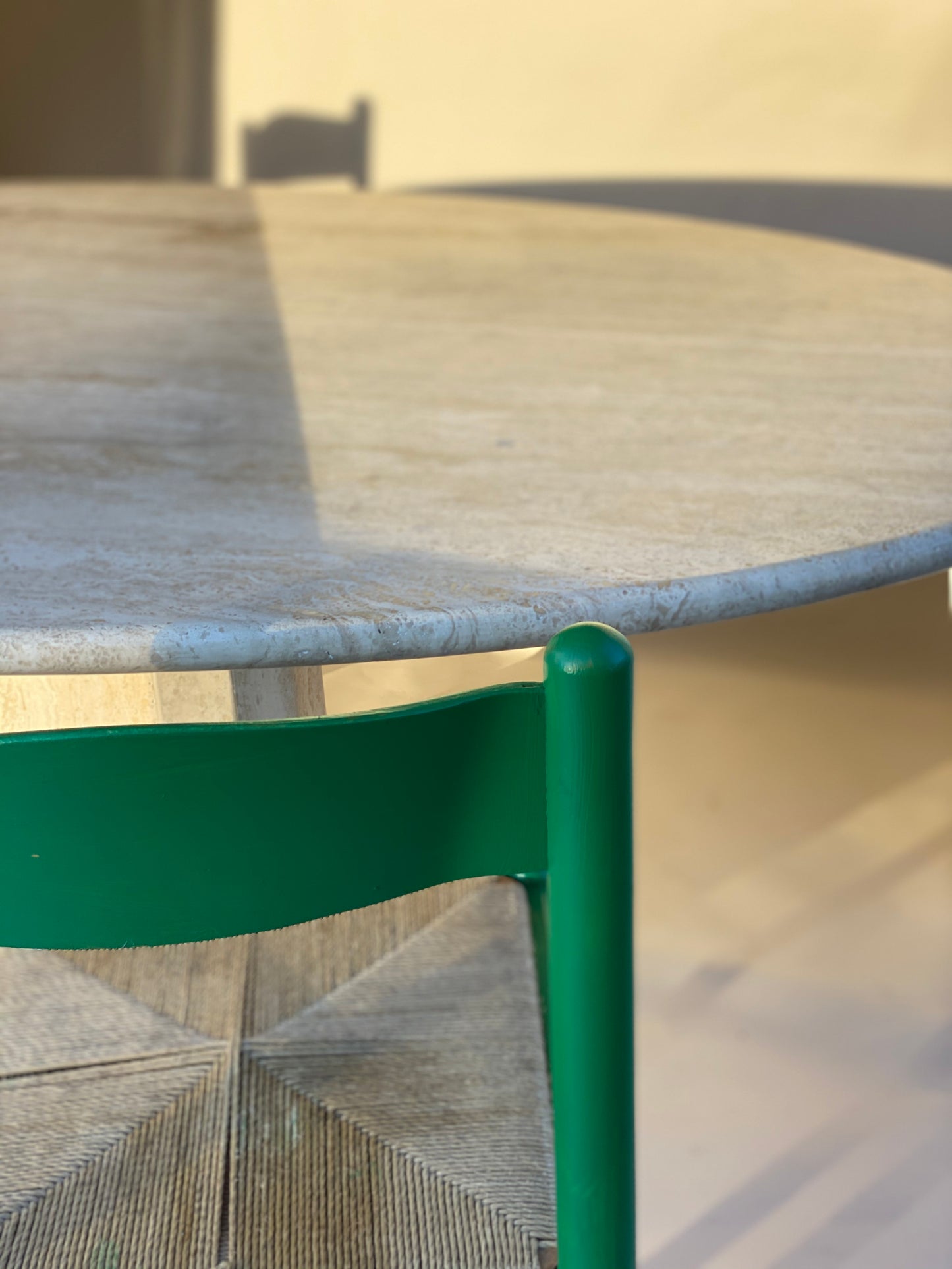 Italian Travertine Dining Table