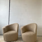 Vladimir Kagan-Style Swivel Chair in Wool Boucle - Two Available