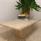 Large Vintage Unfilled Travertine Coffee Table