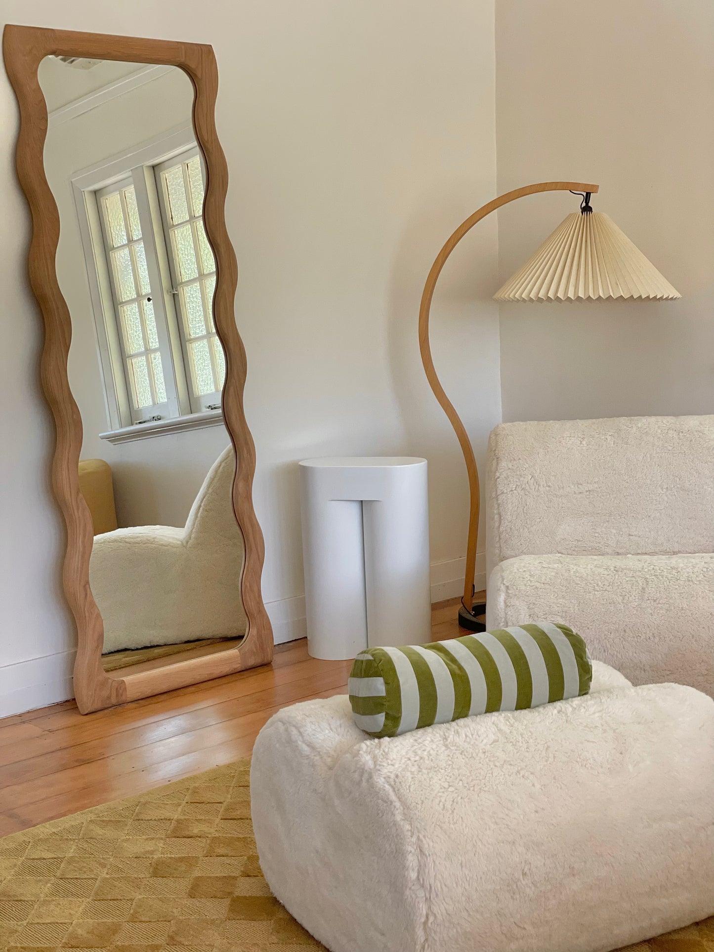 Knot Studio Wavy Floor Mirror OAK