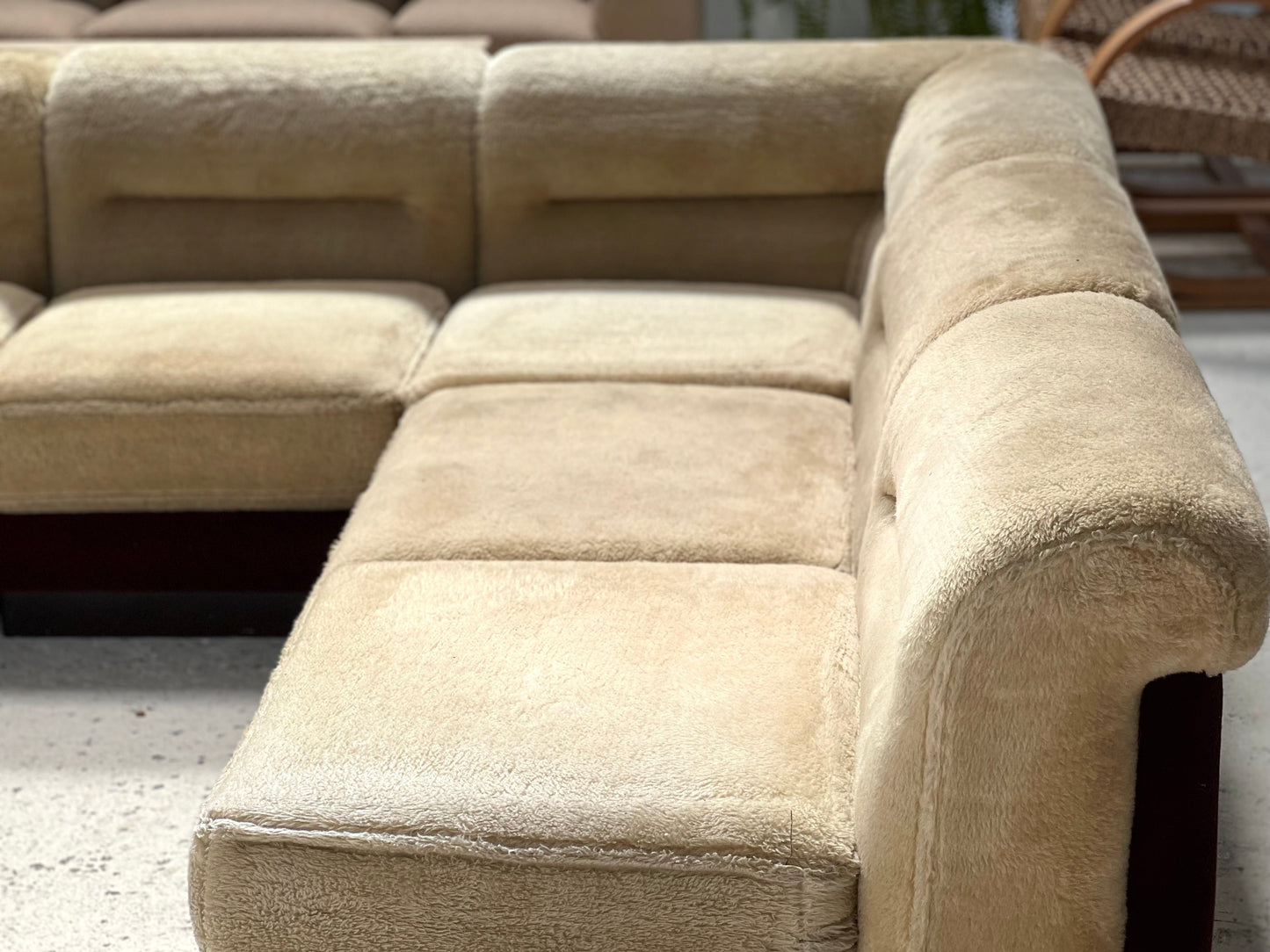 - Vintage VandeRoza Furry Five Piece Modular Sofa - One Set Available