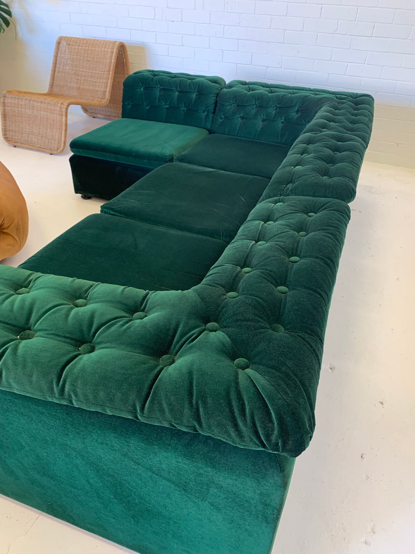 Vintage Fler Velvet Modular Sofa