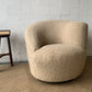 Sculptural Wool Boucle Swivel Chair by Design Warehouse
