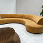 = Bespoke Mustard Curved Sofa Set