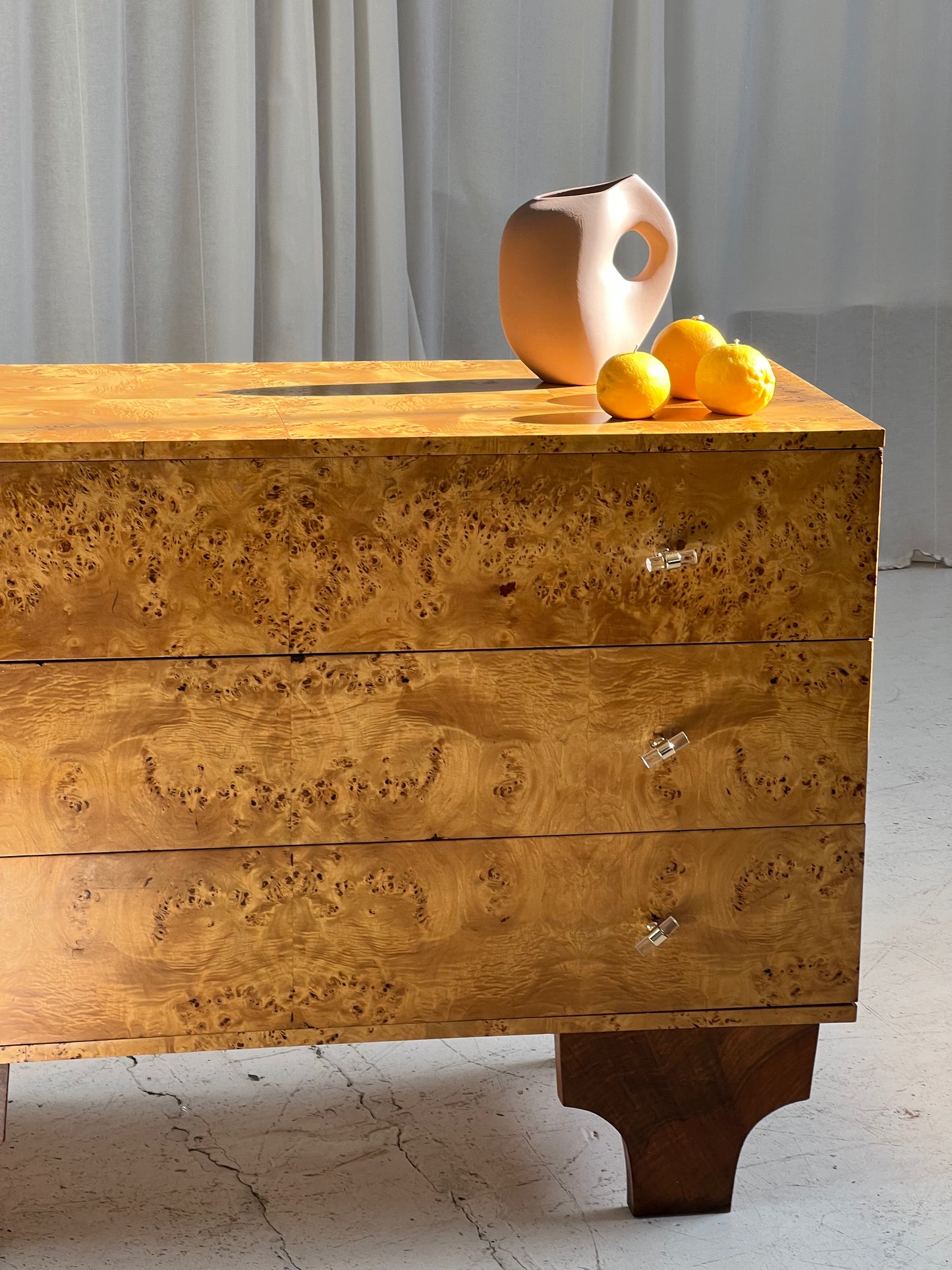 - Walnut Birds Eye Burl Drawers