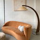 Bespoke Curved Sofa in Ginger Velvet