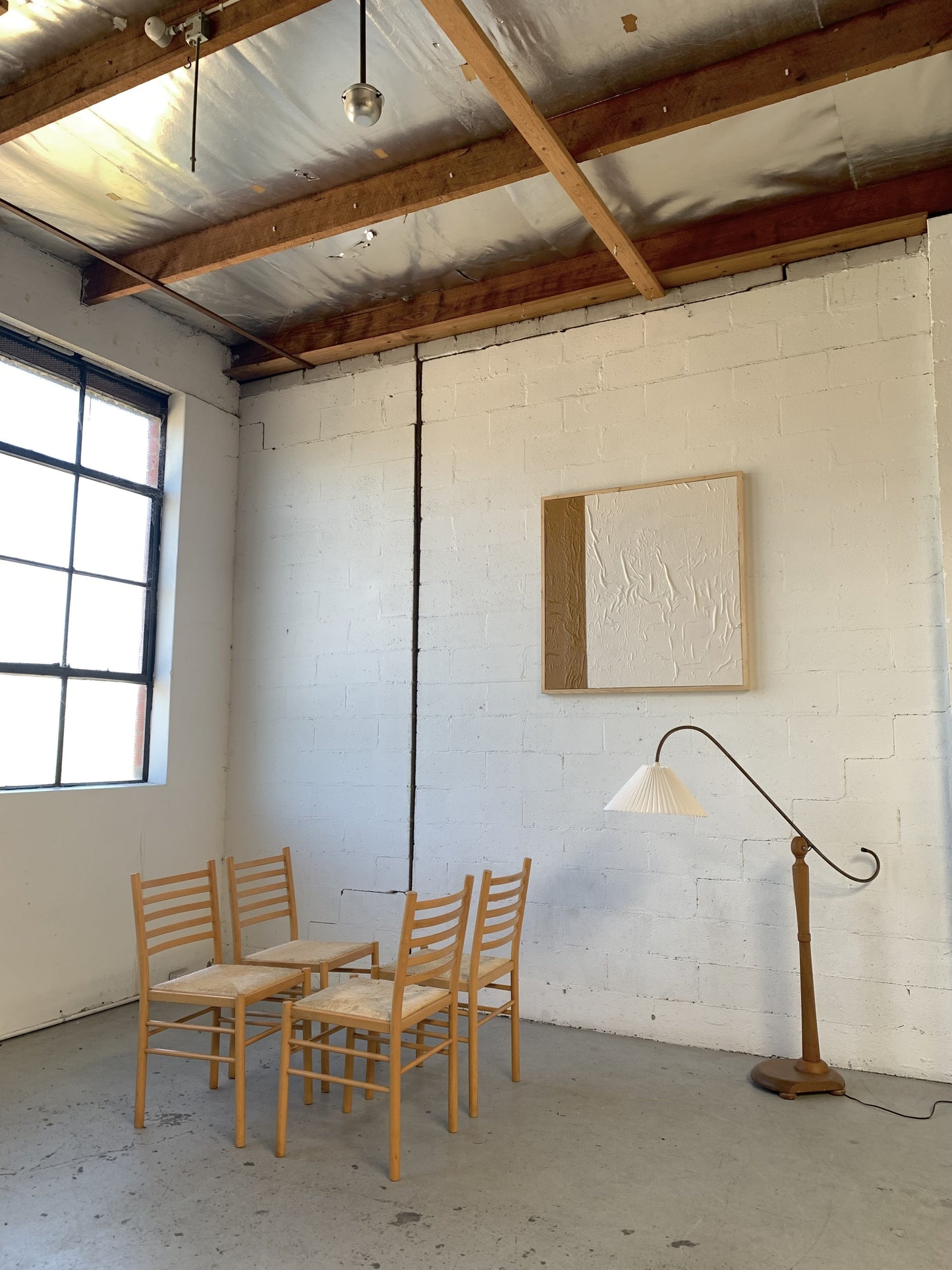 Set of Four Rush Dining Chairs