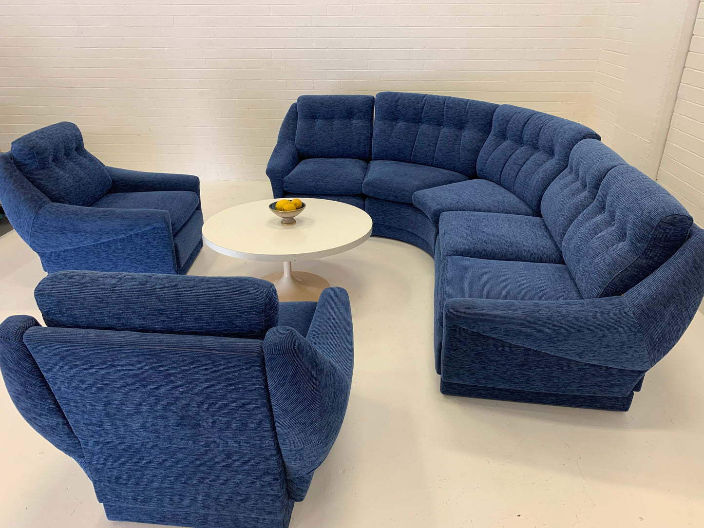 Vintage Modular Curved Sofa by Parker