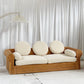 Vintage Cane and Boucle Lounge / Day Bed