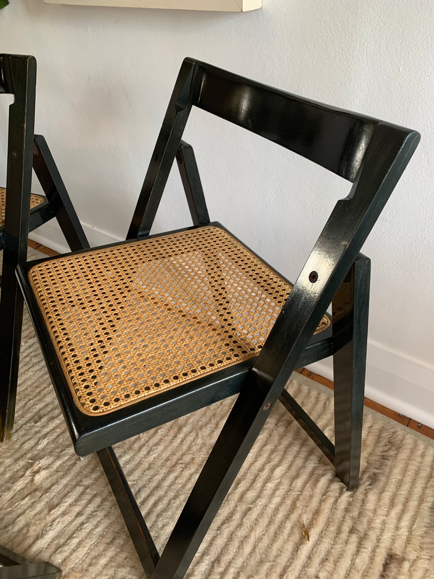 Original 1960’s Aldo Jacober and Pierangela d’Aniello “Trieste” Rattan Folding Chair