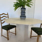 Vintage Honed Travertine Dining Table