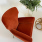 Vintage Italian Paprika Velvet Armchair