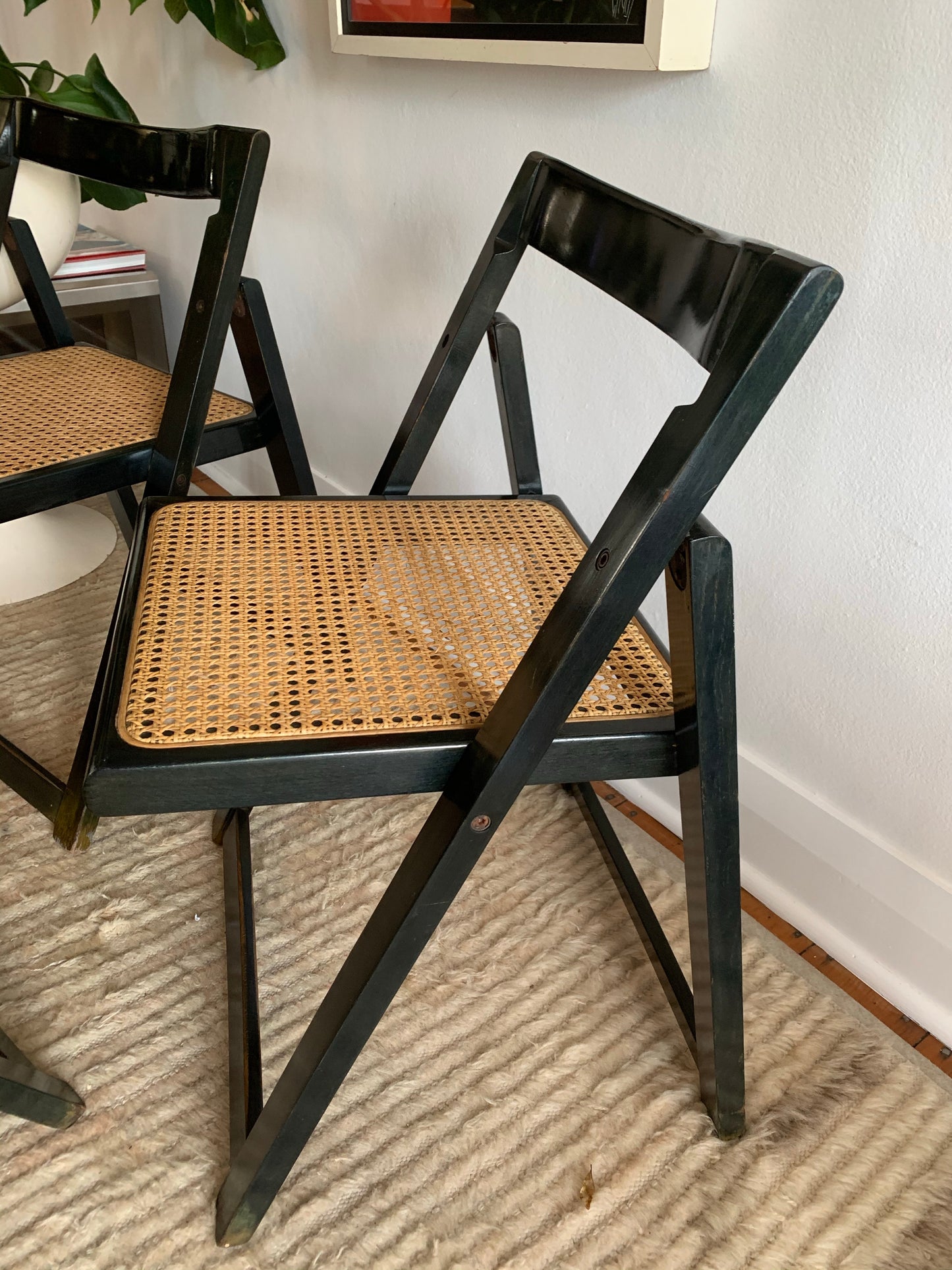 Original 1960’s Aldo Jacober and Pierangela d’Aniello “Trieste” Rattan Folding Chair
