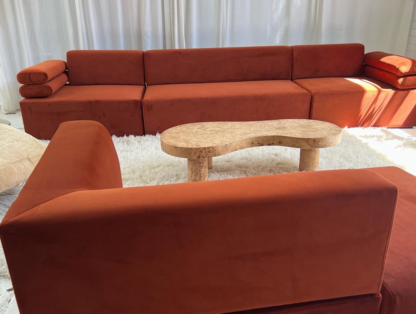 - Copper Velvet Modular Sofa Set